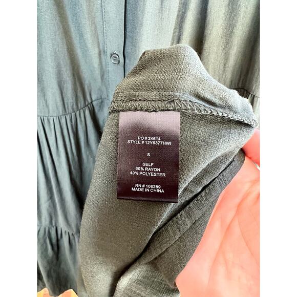 Trixxi Olive Tiered Easy Dress - Picture 7 of 8